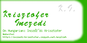 krisztofer inczedi business card